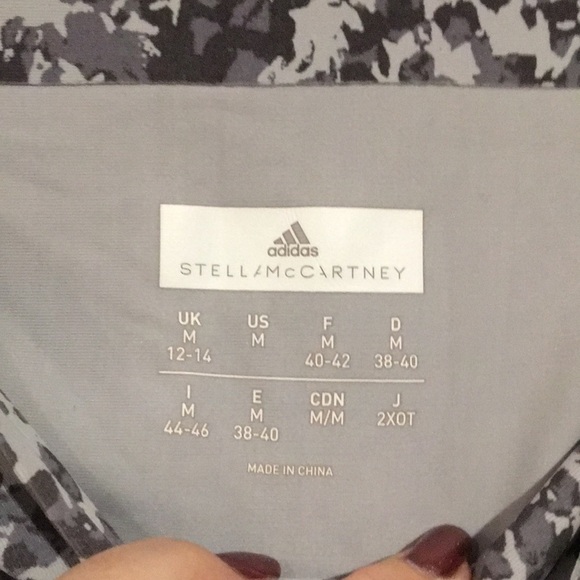 Stella McCartney Adidas Alpha Skin Grey Camo pattern leggings Size Medium - Picture 7 of 10
